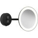 Mascali LED 11.26 inch Matte Black Bathroom Magnifying Mirror Wall Light