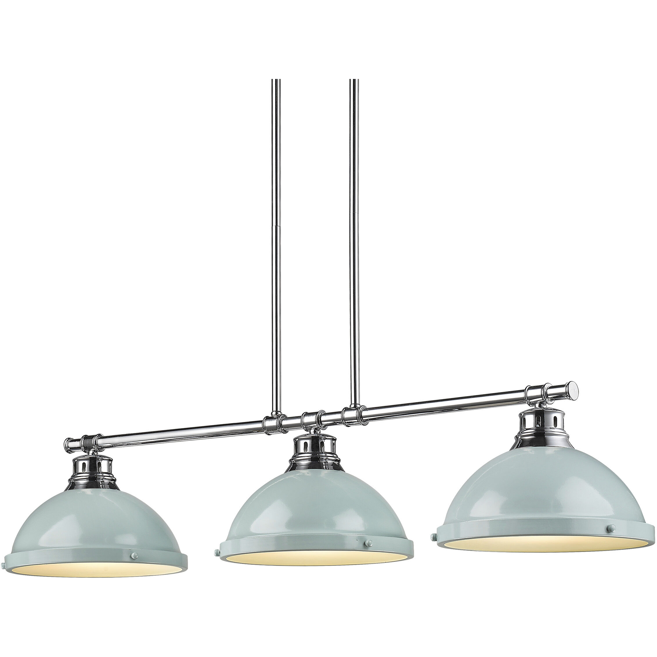 Yep Duncan Island Light Ceiling Light in Chrome, Seafoam