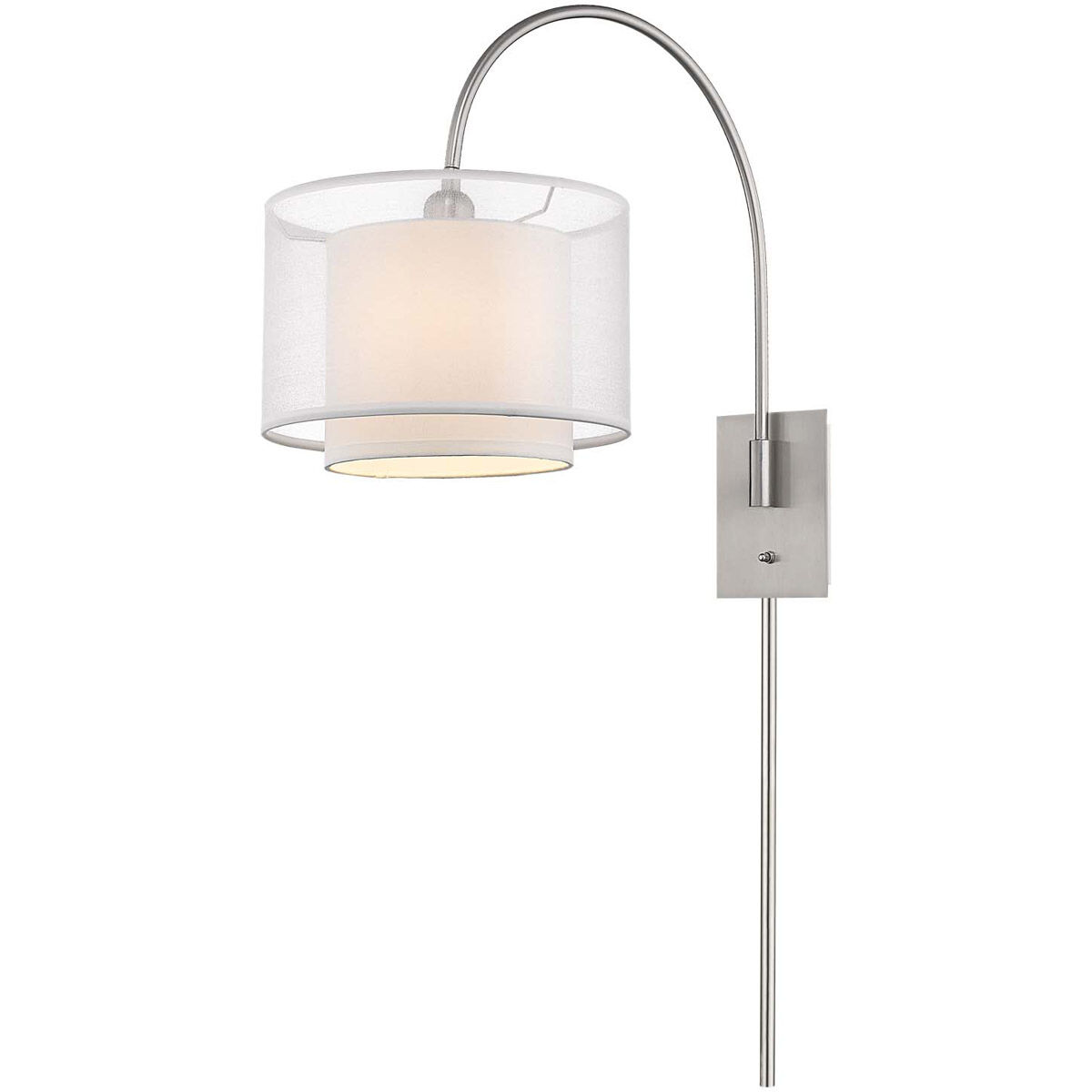 Brella 1 Light 12 inch Brushed Nickel Wall Lamp Wall Light