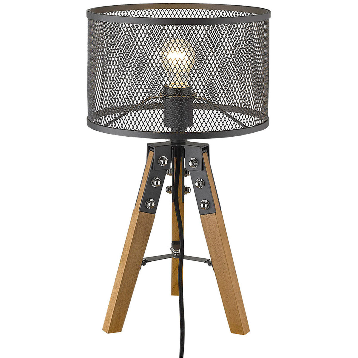 Capprice 20 inch 100.00 watt Matte Black Table Lamp Portable Light