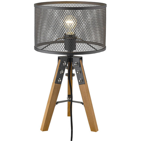 Capprice 20 inch 100.00 watt Matte Black Table Lamp Portable Light