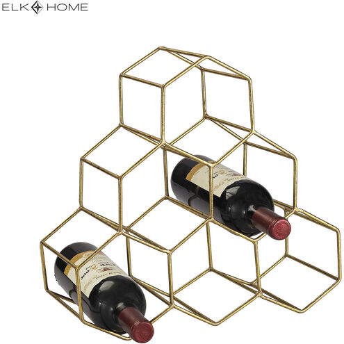 Angular Study Gold Wine Rack