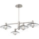 Atmosphere Cirrus LED Metallic Beige Silver Mobile Chandelier Ceiling Light in 3000K LED, Clear Granite