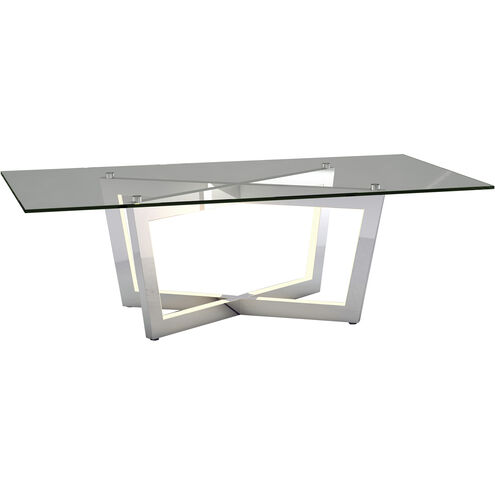 Carlo 51 X 27.5 inch Polished Chrome Coffee Table