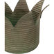Anita Distressed Gray and Green Crown Planters, Set of 2