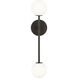 Richard June Sorelle 2 Light 4.5 inch Aged Iron Wall Sconce Wall Light in Standard