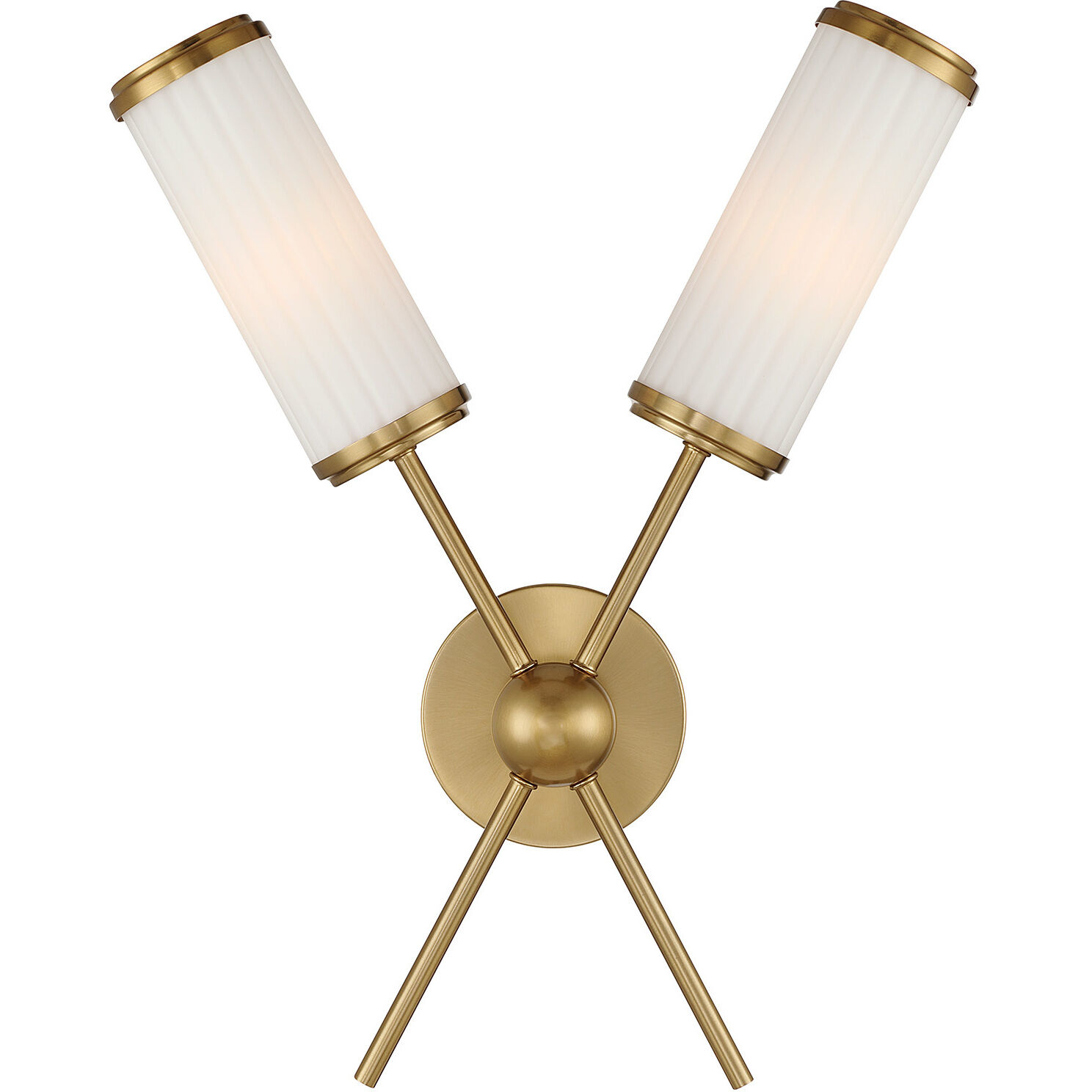 Denison 2 Light 15.75 inch Warm Brass Wall Sconce Wall Light