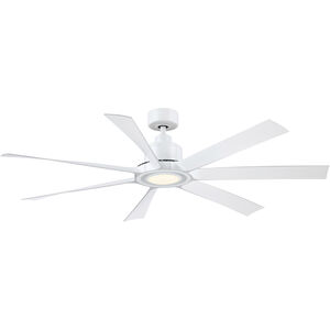 Breece 60 inch Matte White Indoor/Outdoor Ceiling Fan
