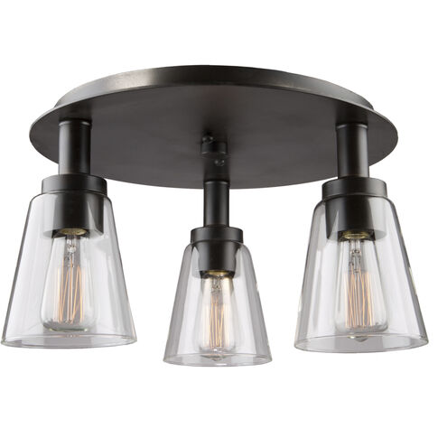 Clarence 3 Light 16.5 inch Oil Rubbed Bronze Flush Mount Ceiling Light