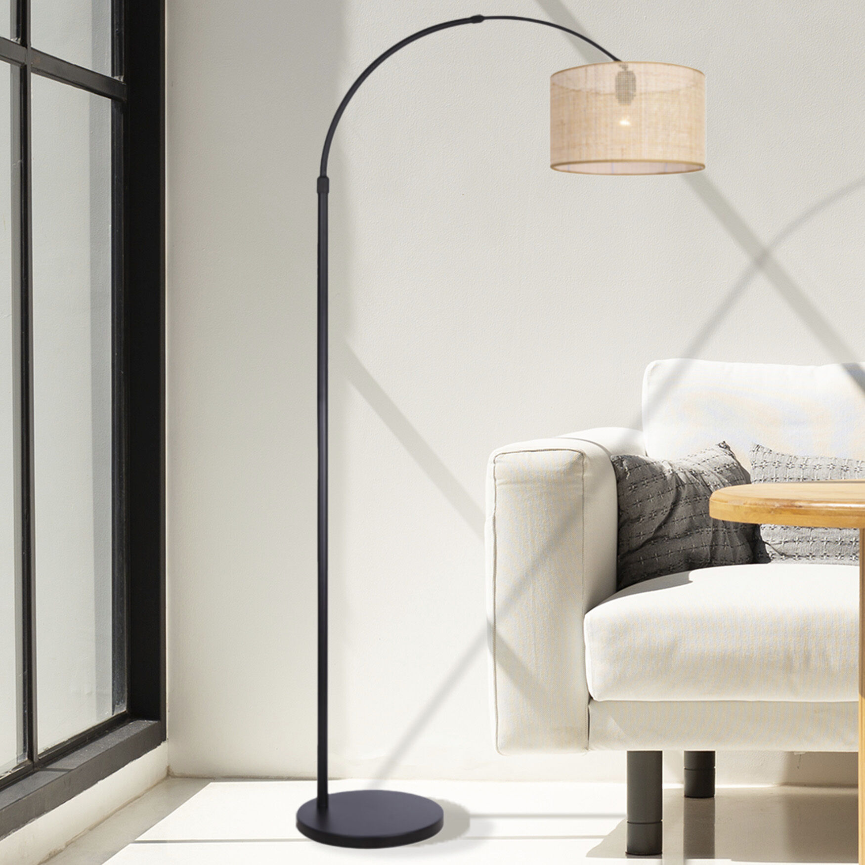 Merritt 81.75 inch 150.00 watt Matte Black Floor Lamp Portable Light