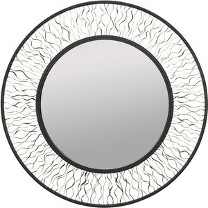 Estela 30 X 30 inch Matte Black and French Gold Wall Mirror, Smithsonian Collaboration
