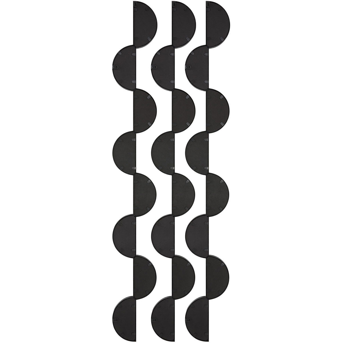 Wisp Matte Black Wall Decor, Set of 3