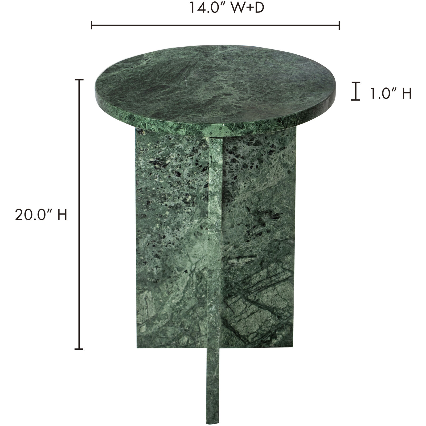 Grace 20 X 14 inch Green Accent Table