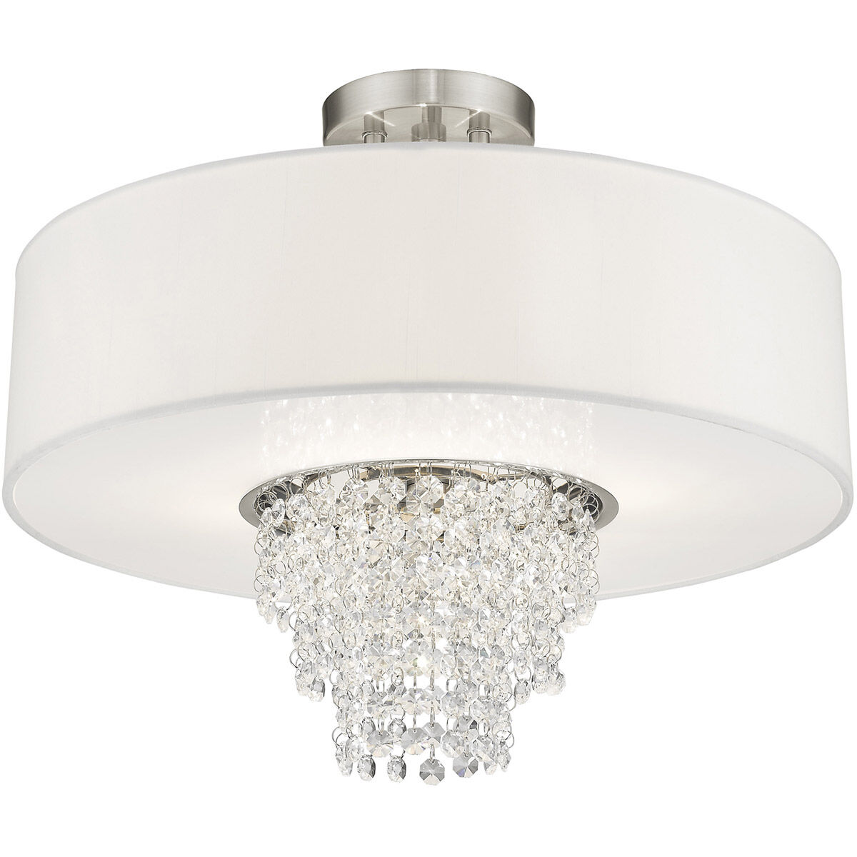 Carlisle 4 Light 18 inch Brushed Nickel Semi-Flush Mount Ceiling Light