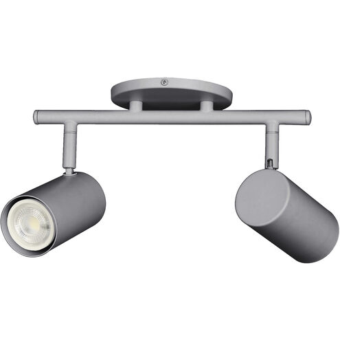 Taylor 2 Light 120 Satin Chrome Track Light Ceiling Light, Fixed Arm