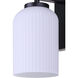Bram 1 Light 6.25 inch Matte Black Vanity Fixture Wall Light
