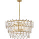 Amira 8 Light 30.25 inch Distressed Brass Chandelier Ceiling Light