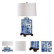 Chelsea House 32 inch 100.00 watt Hand Painted Table Lamp Portable Light, Large