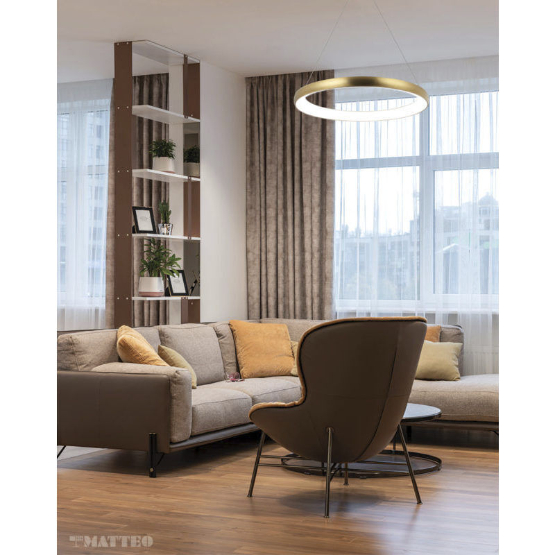 Maverick LED 32 inch Brushed Gold Pendant Ceiling Light