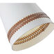 Brickell Wall/Ceiling Light Wall Light in Matte White and Hazelnut Leather