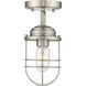 Seaport 1 Light 4.63 inch Pewter Semi-Flush Mount Ceiling Light