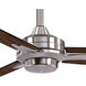 Rudolph 52 inch Brushed Nickel/Medium Maple with Medium Maple Blades Ceiling Fan