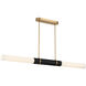 Linthor LED 64 inch Legacy Brass and Dark Bronze Linear Chandelier Ceiling Light