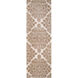 Modern Classics 96 X 30 inch Brown and Neutral Runner, Wool