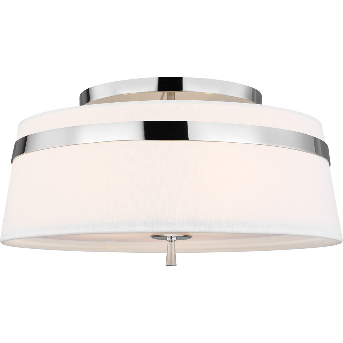 AH by Alexa Hampton Cordtlandt 3 Light 19 inch Polished Nickel Semi-Flush Mount Ceiling Light