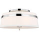 AH by Alexa Hampton Cordtlandt 3 Light 19 inch Polished Nickel Semi-Flush Mount Ceiling Light