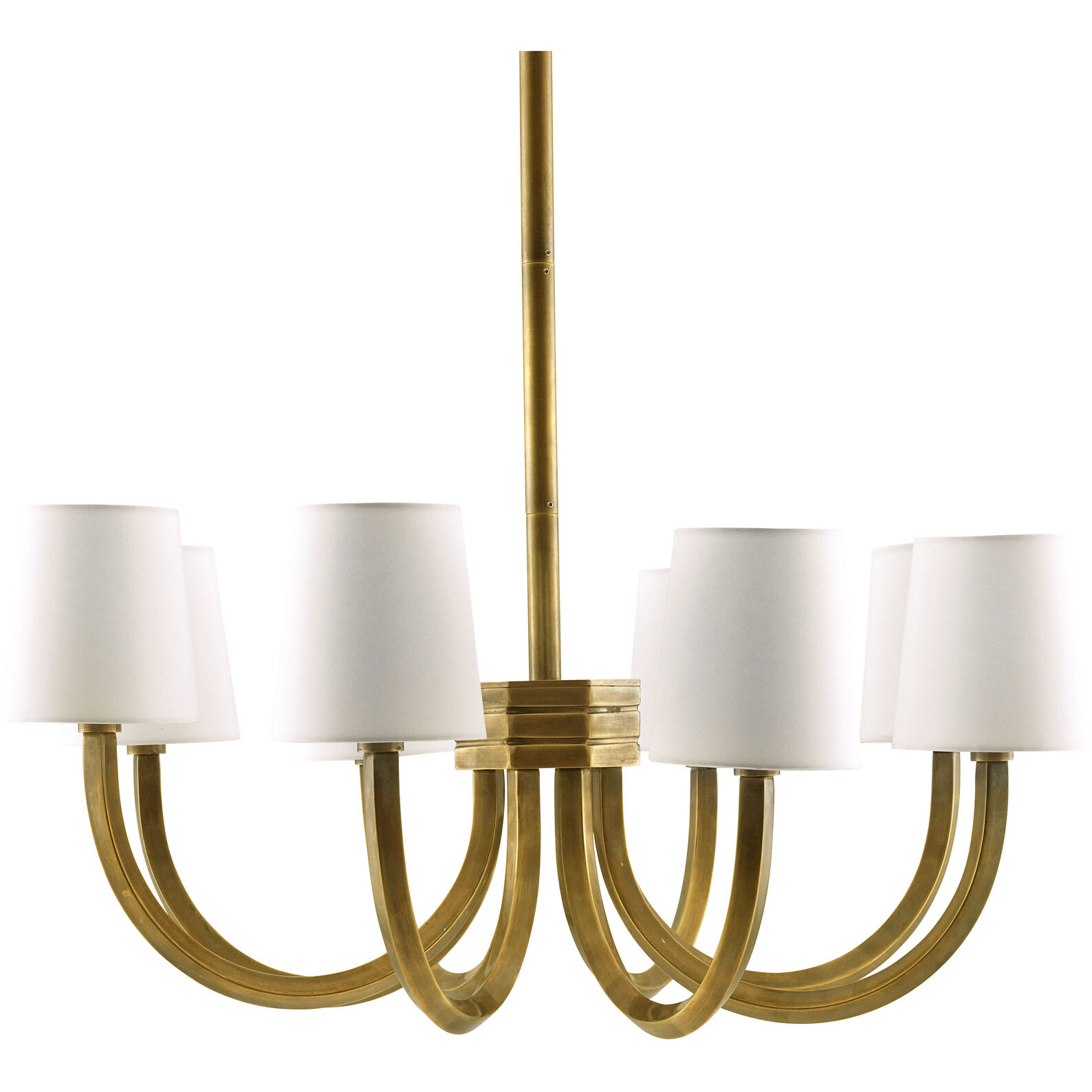 Gaetano 8 Light 27 inch Vintage Brass Chandelier Ceiling Light