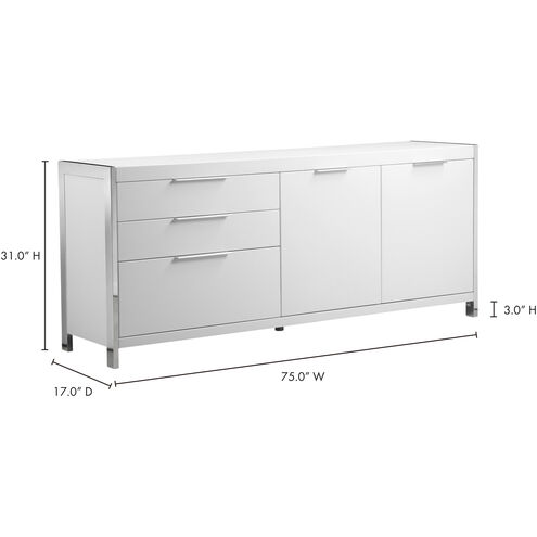 Neo 75 X 17 inch White Sideboard