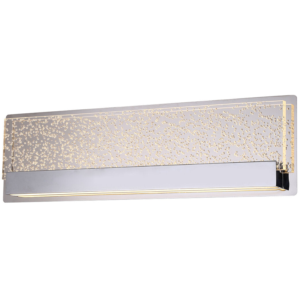 Acryluxe Collection LED 14 inch Polished Chrome Bath Vanity Light Wall Light, Alloy Family