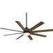 Slipstream 65 inch Coal with Distressed Koa Blades Outdoor Ceiling Fan in Coal/Distressed Koa