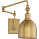 Farmhouse 6 inch 60.00 watt Natural Brass Adjustable Wall Sconce Wall Light