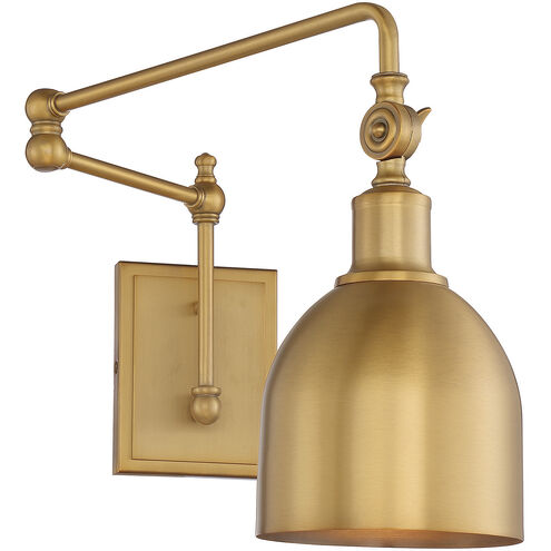 Farmhouse 6 inch 60.00 watt Natural Brass Adjustable Wall Sconce Wall Light