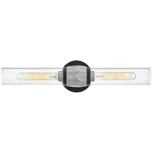 Ellison 22 inch Black with Brushed Nickel Vanity Light Wall Light in Black / Brushed Nickel