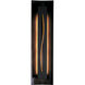 Gallery 3 Light 7.1 inch Dark Smoke ADA Sconce Wall Light in Amber