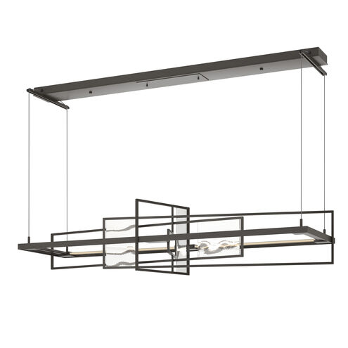 Summer LED 54.2 inch Dark Smoke and Aqualite Glass Pendant Ceiling Light in Dark Smoke/Aqualite