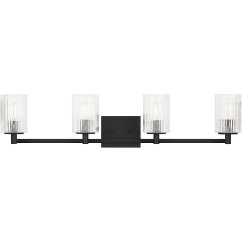 Lando 4 Light 35 inch Midnight Black Wall Bath Fixture Wall Light