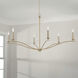Grady 6 Light 57 inch Matte Brass Chandelier Ceiling Light