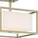 Chloie 2 Light 13 inch Sterling Gold Semi-Flush Ceiling Light