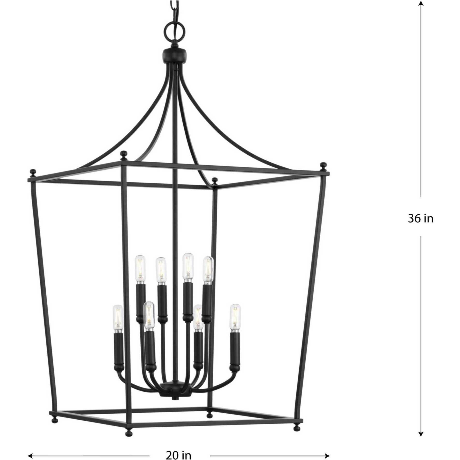 Parkhurst 8 Light 20 inch Matte Black Foyer Light Ceiling Light
