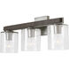 Sawyer 3 Light 24 inch Carbon Grey and Matte Nickel Vanity Light Wall Light