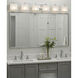Fusion LED 55.5 inch Polished Chrome Bath Bar Wall Light in 4200 Lm LED, Rectangle, Weave Fusion