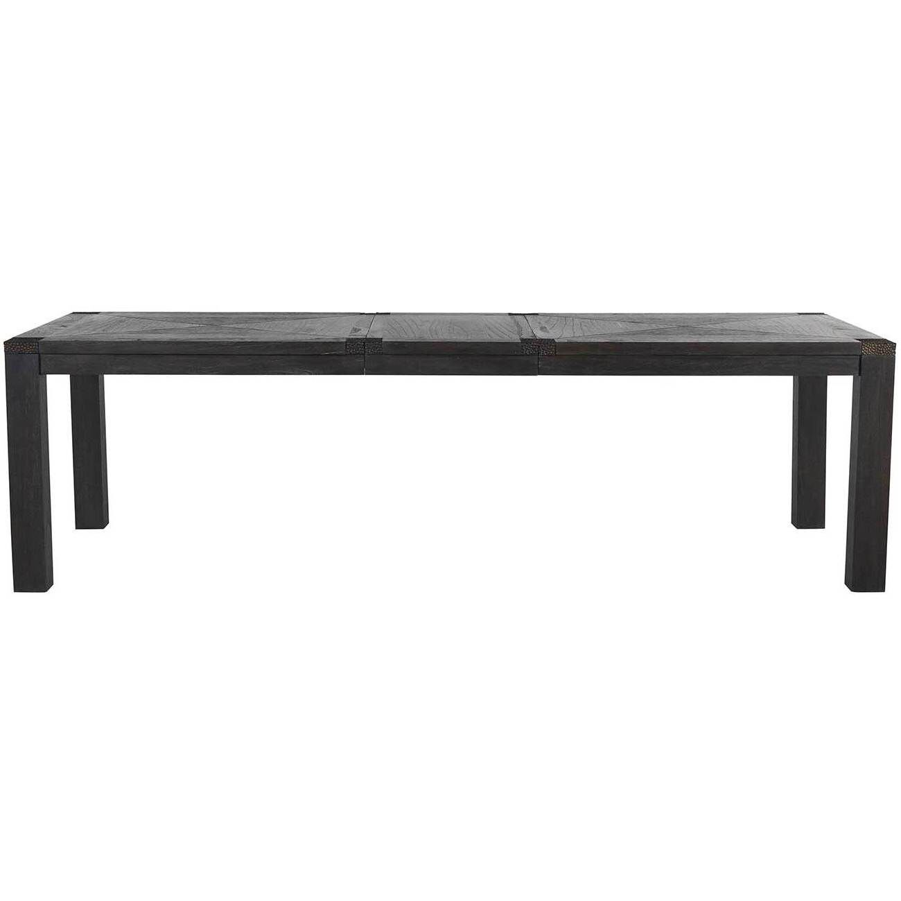 Beckett 83.75 X 39 inch Dark Grey Cerused / Hammered Dark Bronze Metal Dining Table