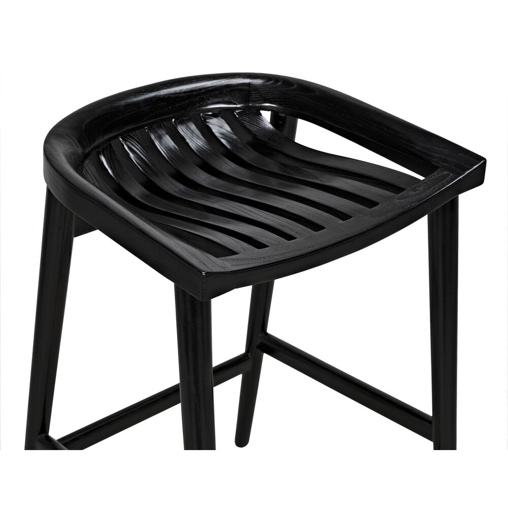 Ronald 28 inch Charcoal Black Counter Stool