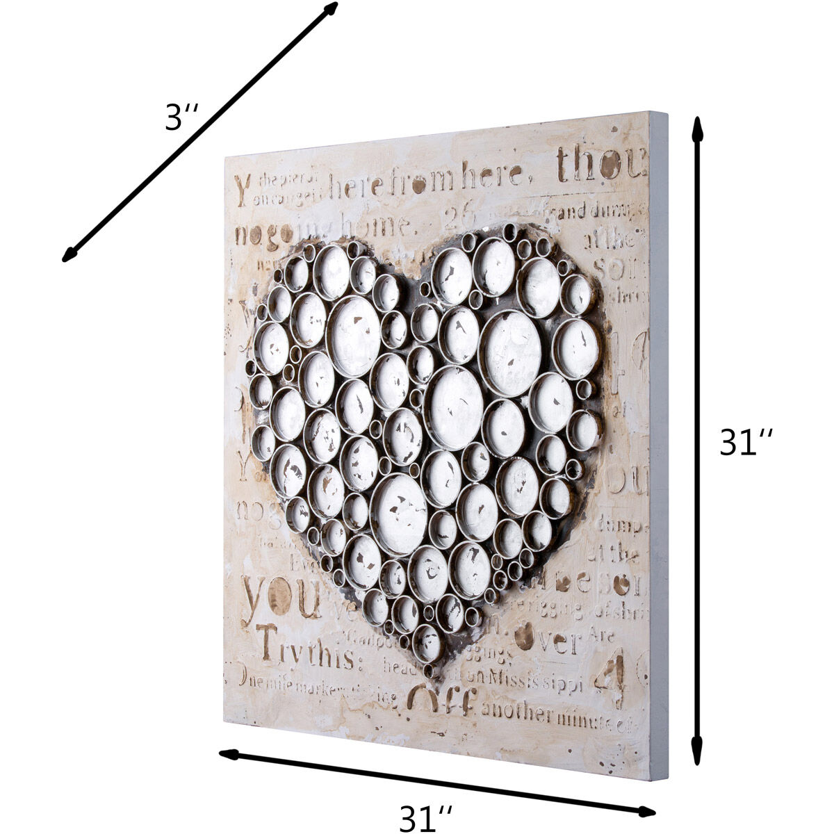 Work of Heart Silver Wall Art, Varaluz Casa