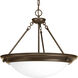 Tucker 3 Light 19.38 inch Antique Bronze Foyer Pendant Ceiling Light