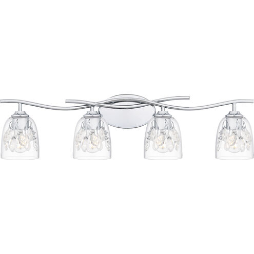 Ansley 4 Light 33.5 inch Polished Chrome Bath Light Wall Light, Extra Large